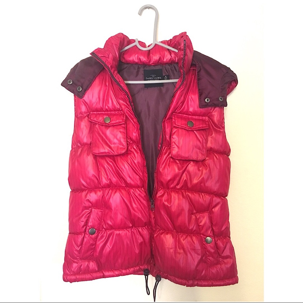 Hooded Puff vest jacket